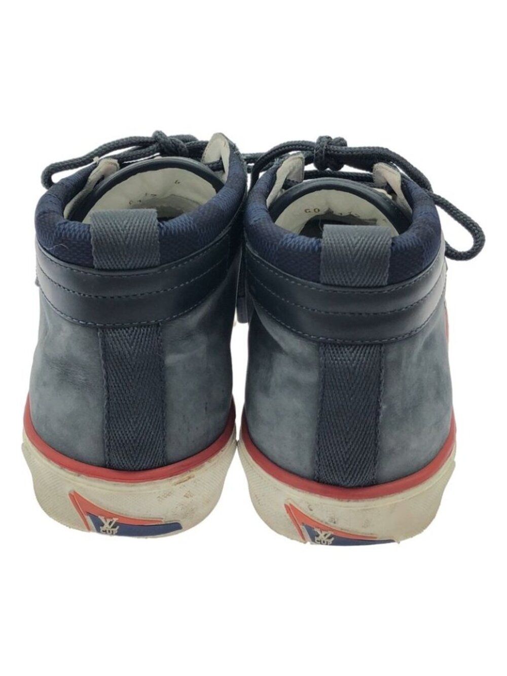 Louis Vuitton America's Cup Leather Chukka Sneakers Blue 6 - Picture 3 of 7